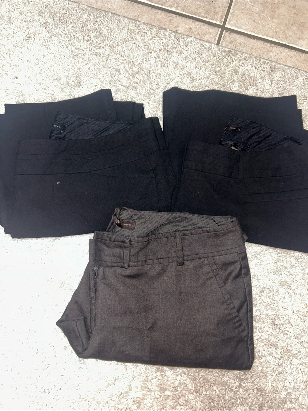 BIN B2-Drew Fit (3) Bundle size 14pants. 2 black pair and 1 brown